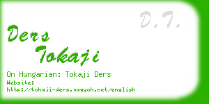 ders tokaji business card